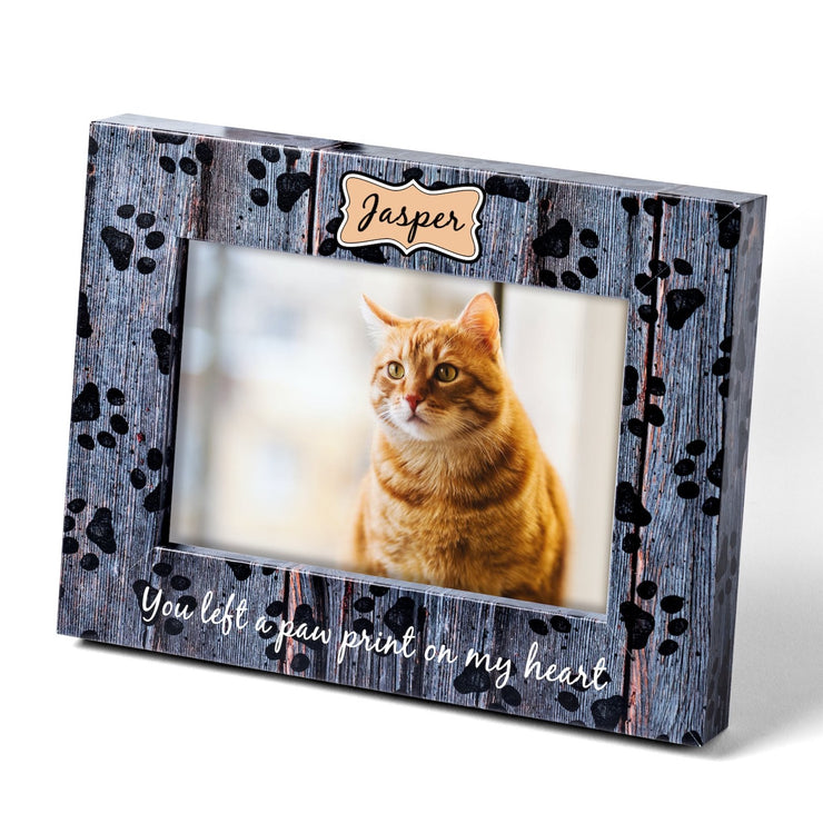 Forever in our Hearts - Custom Paws Picture Frame - Custom Dog or Cat Frame - Pet Memorial - Made with Recycled Plastic - Pet Loss Gift