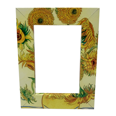 Sunflowers by Vincent Van Gogh Picture Frame - Famous Artwork on Your Photo Frame - Made with a Recycled Plastic