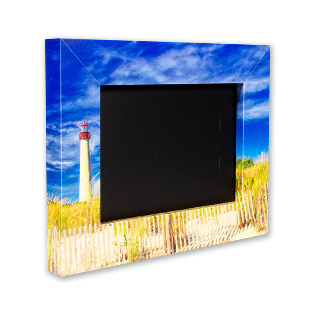 Cape May Lighthouse Picture Frame - Cape May, NJ - White Sand Beach - Blue Sky - Jersey Shore