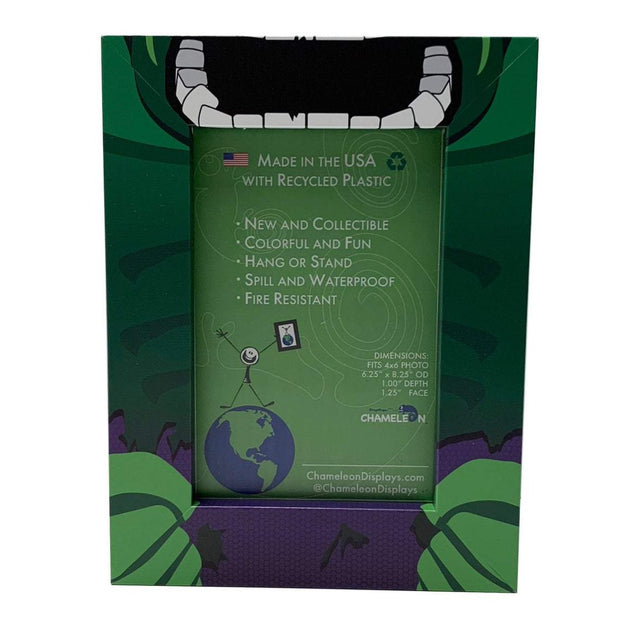 Green and Angry Picture Frame. Show off your Superhero Style with Custom Frames made with Recycled Plastic.